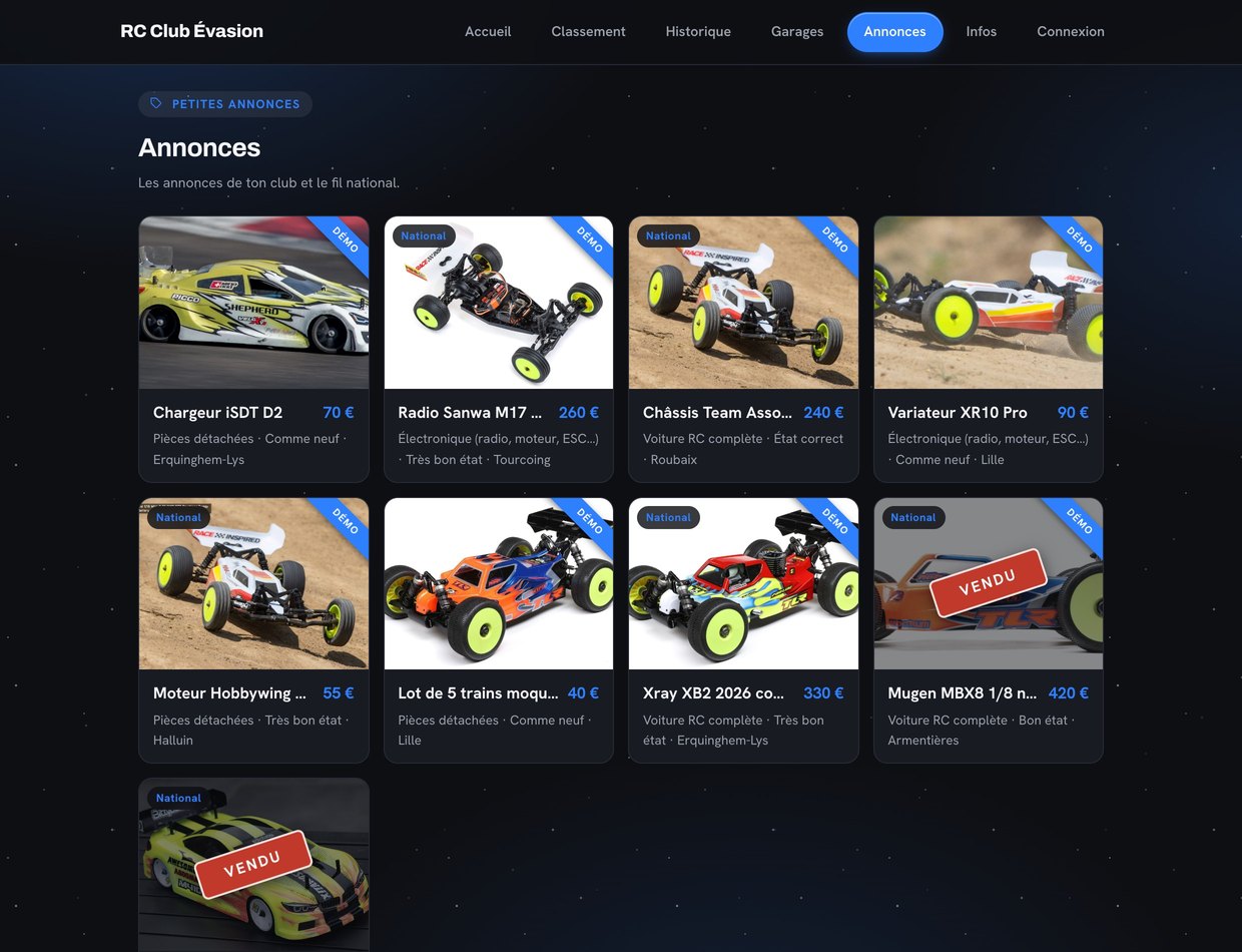 Anuncios de material RC del club